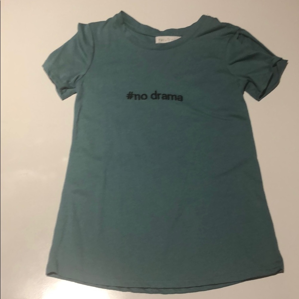 #nodrama seafoam green shirt
